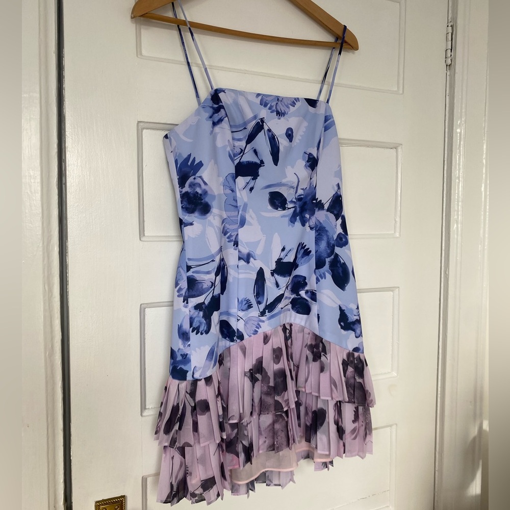 Free People x Fame and Partners floral mini dress with ruffled pleats - Picture 2 of 9